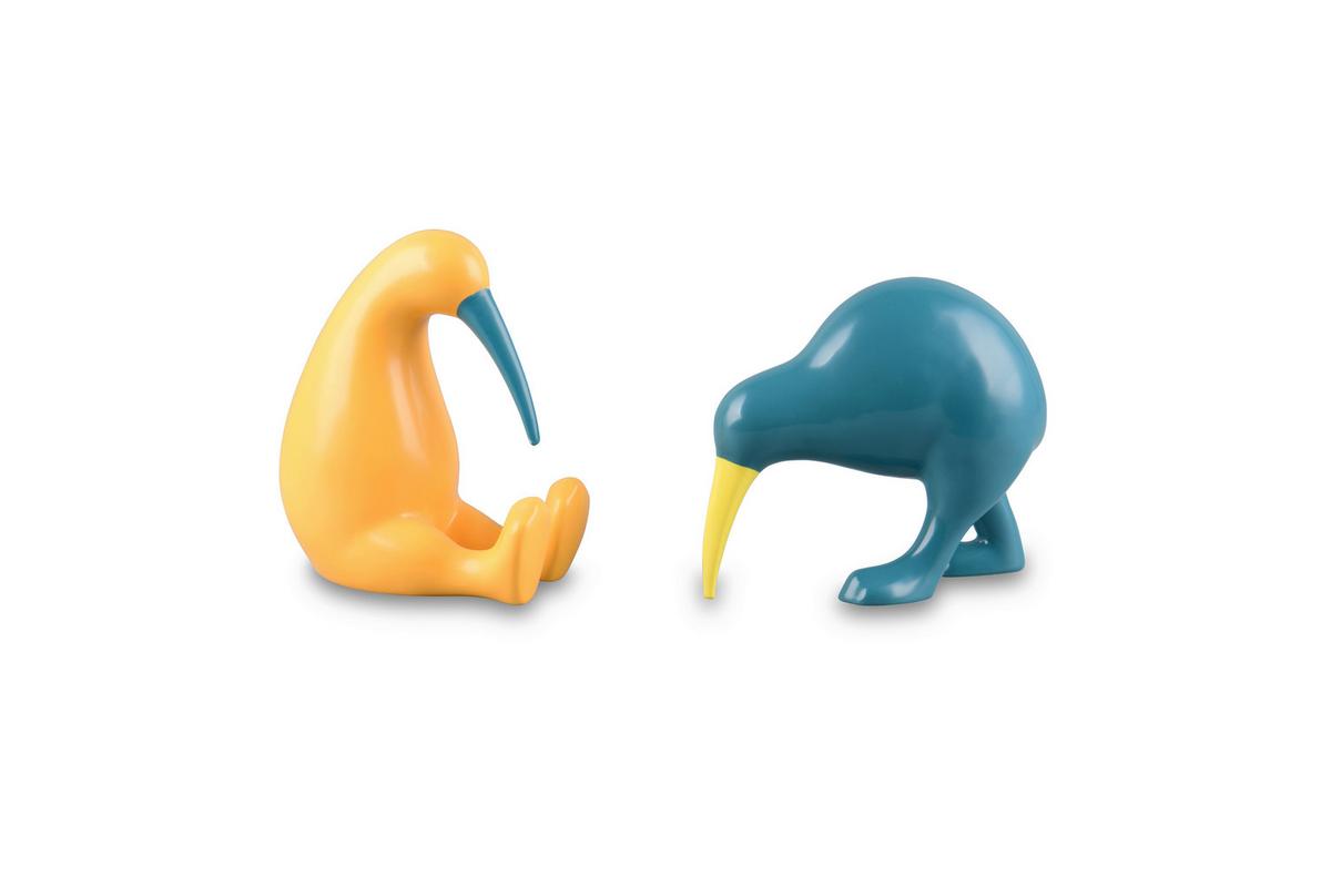 Skulptur Kibble Blau - Blau, Basics, Keramik (8,5/16/18,5cm)