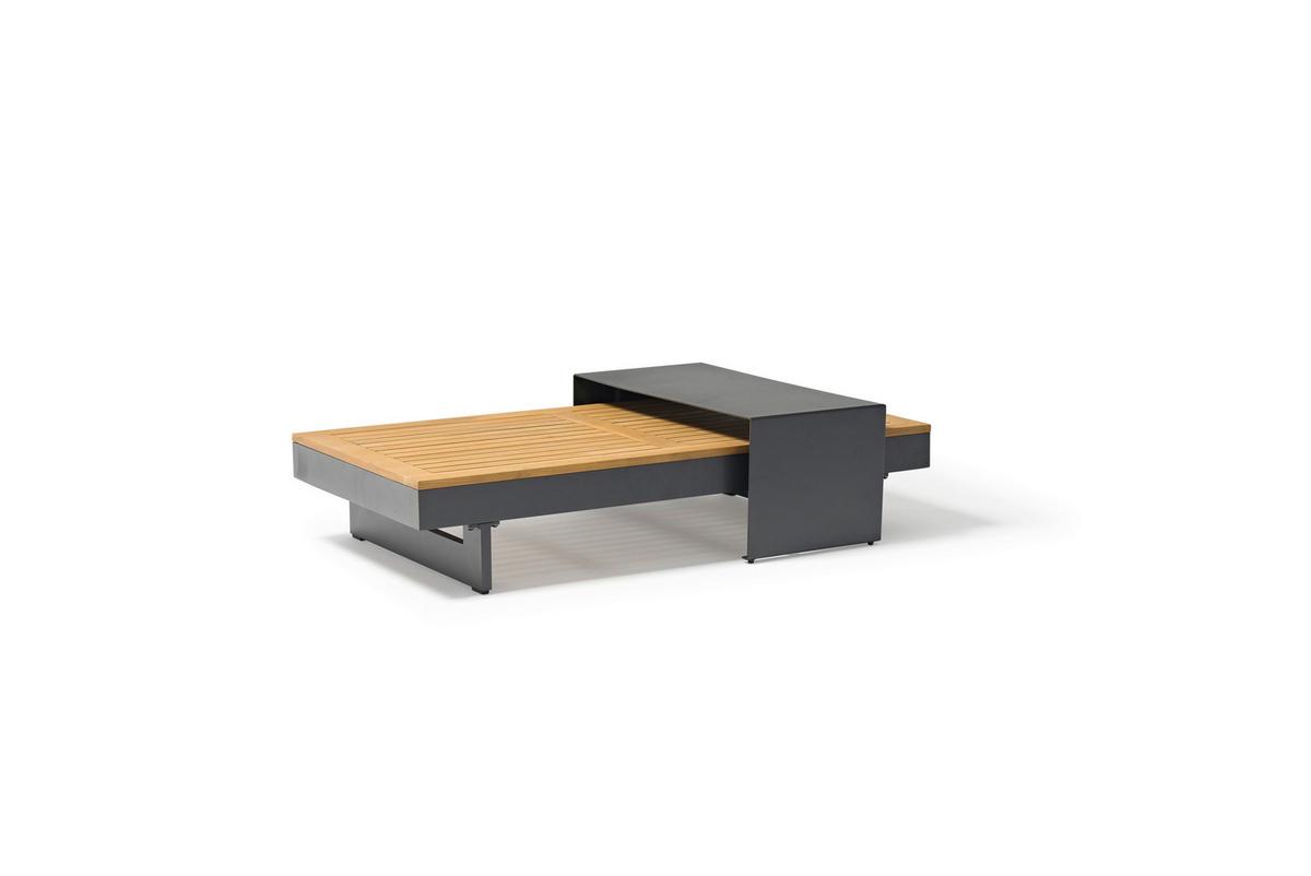 Lounge Garnitura Molise, Antracit - antracit/barve akacije, Basics, kovina/les (245/70/78cm) - Gardenson