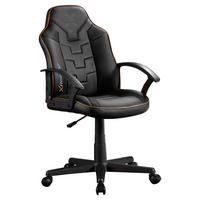 Gamingsessel Saturn ca. 57,5x 107,5x44 cm Schwarz - Goldfarben/Schwarz, MODERN, Textil (57,5/107,5/44cm) - X Rocker