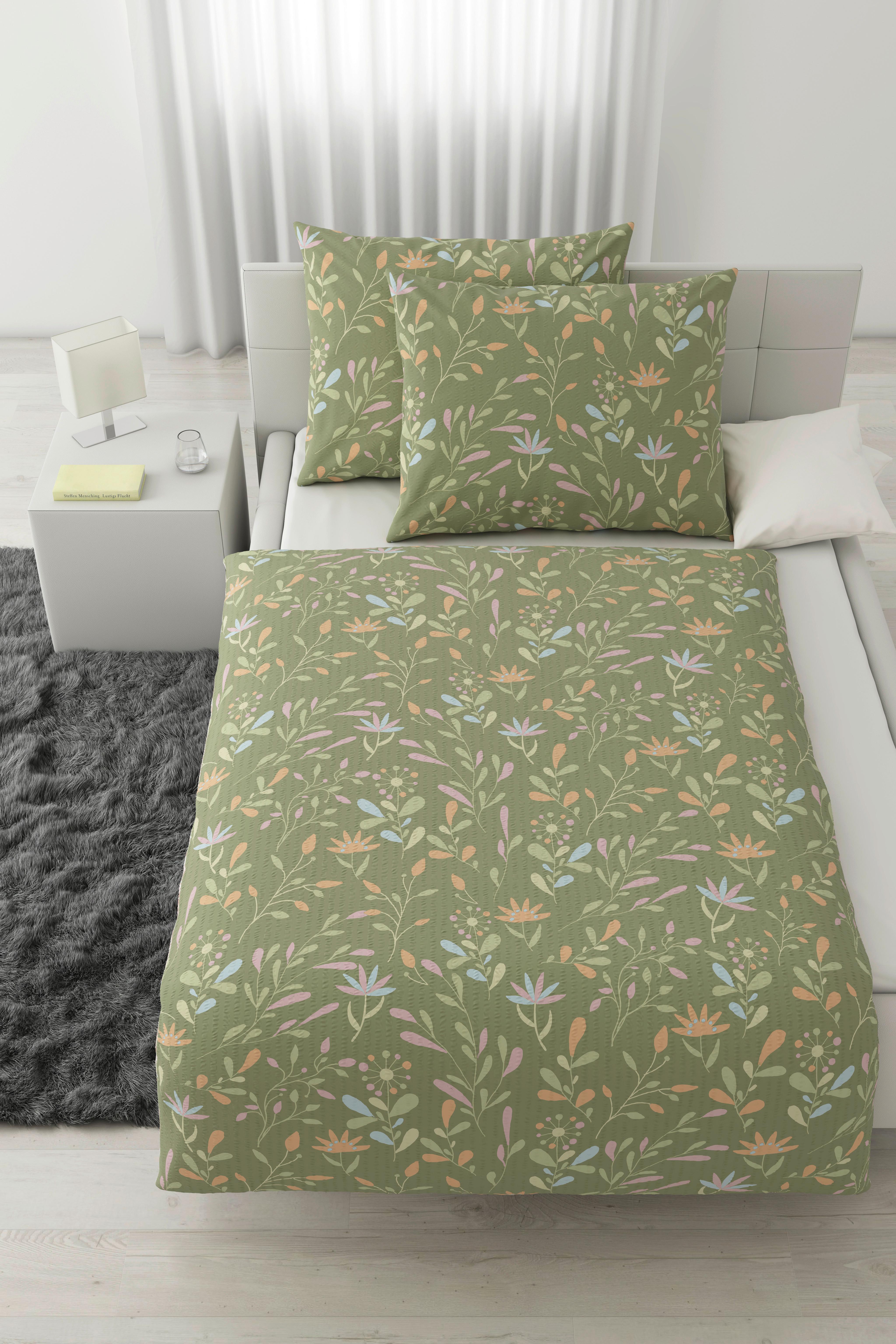 Posteljina Marina Xxl 200x200/2x60x80 Cm - zelena, Konvencionalno, tekstil (200/200cm) - Mömax