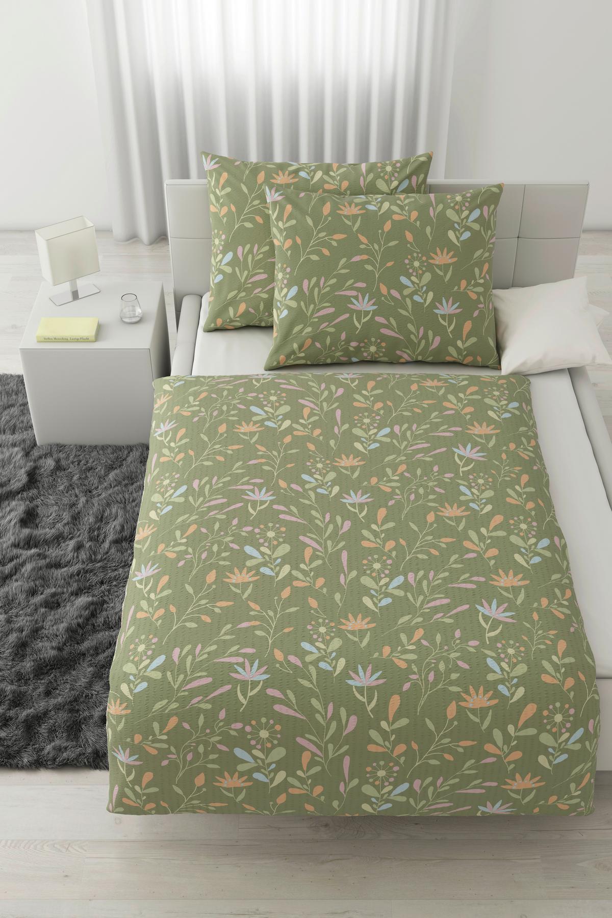 Posteljina Marina Xxl 200x200/2x60x80 Cm - zelena, Konvencionalno, tekstil (200/200cm) - Mömax