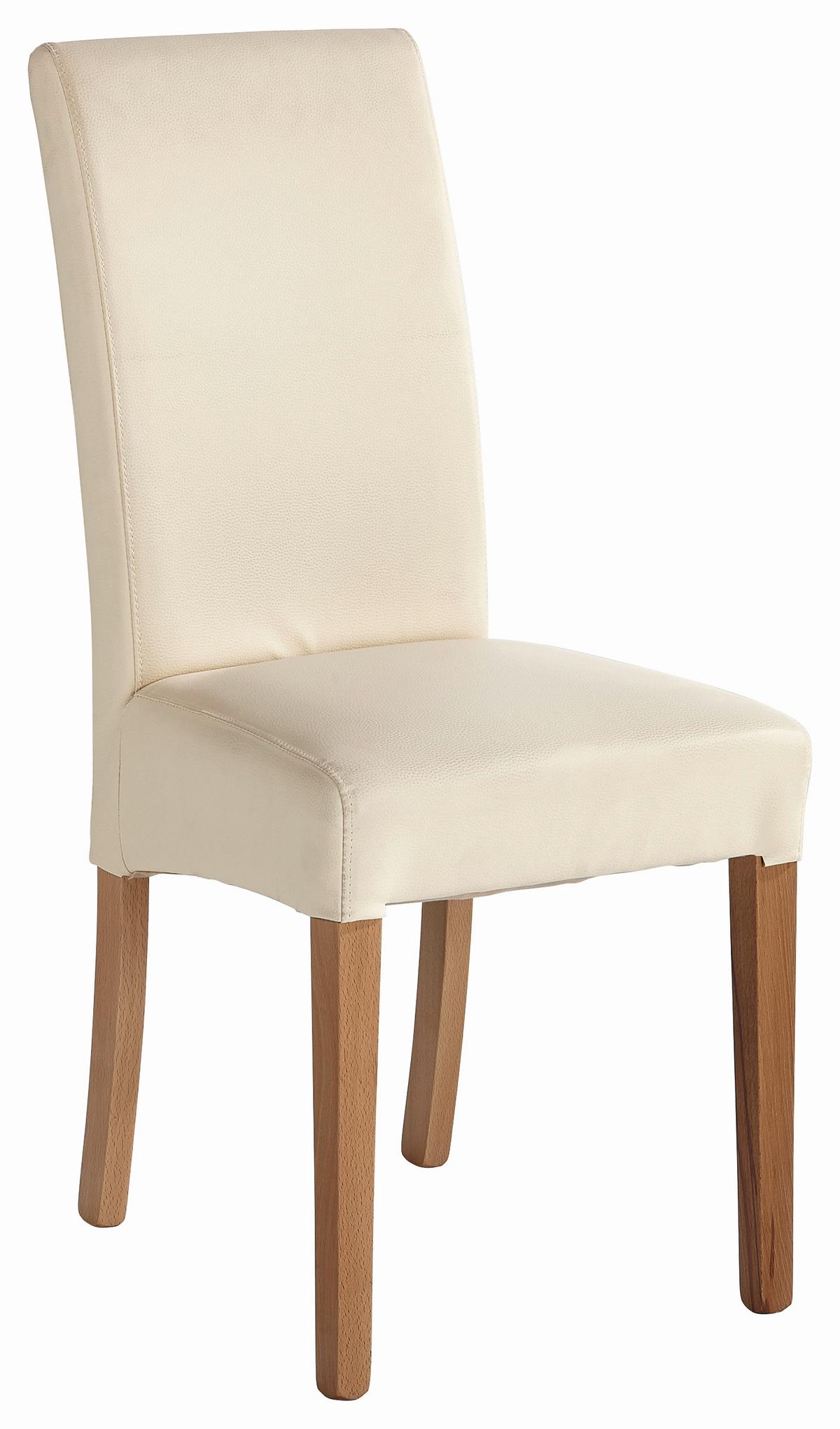 KRZESŁO PROMO - beżowy/kolor bukowy, Lifestyle, tkanina/drewno (42/95/57cm) - Carryhome