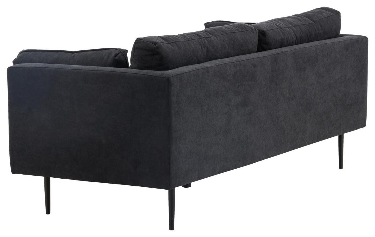 2-SITZER-SOFA BOOM - Schwarz, Design, Textil/Metall (203/84/90cm) - Livetastic