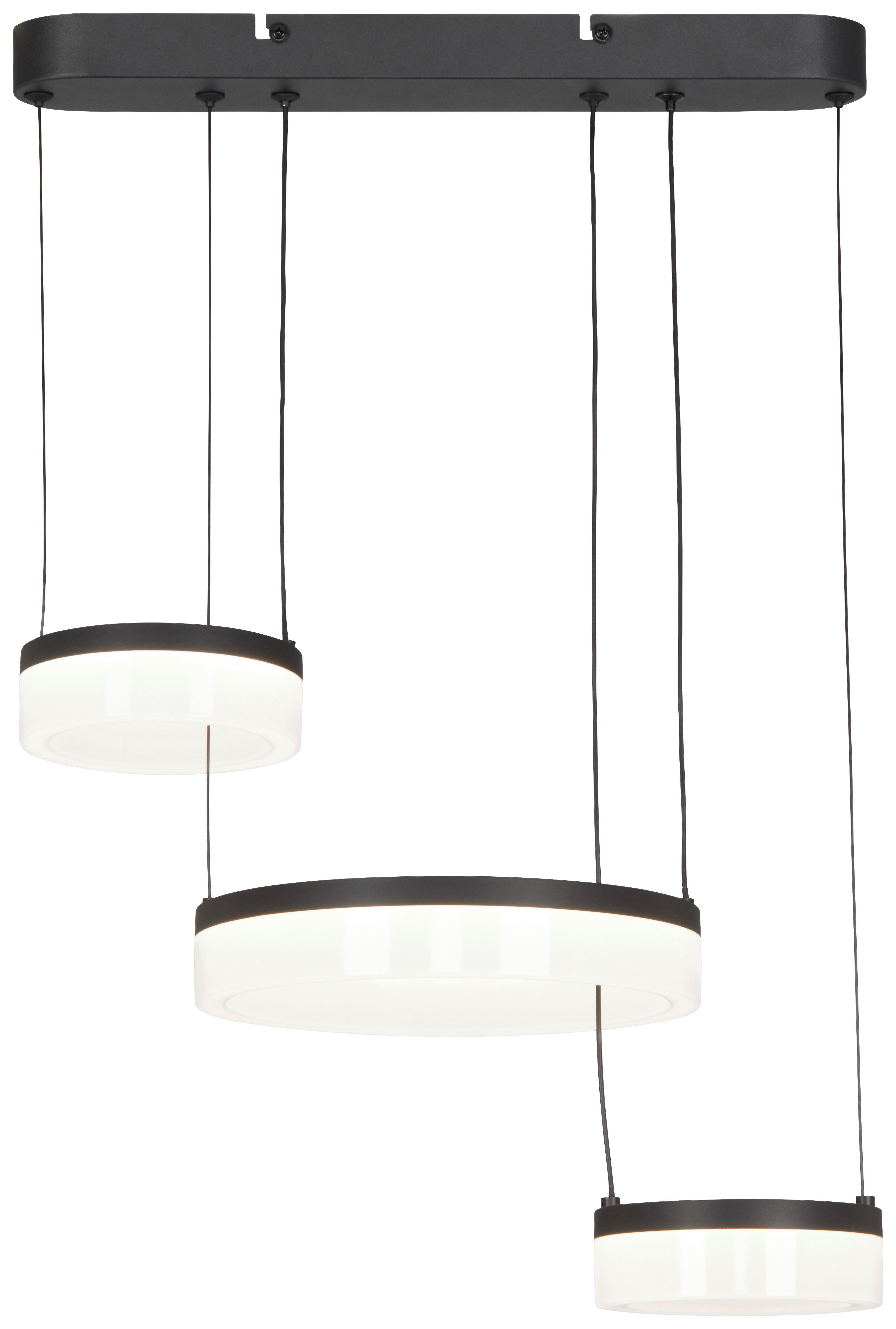 LED-Hängeleuchte Gutzi Schwarz max. 30 Watt - Schwarz, MODERN, Kunststoff/Metall (40/23/50cm)