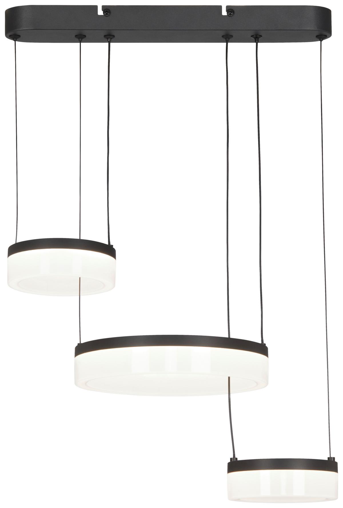 LED-Hängeleuchte Gutzi Schwarz max. 30 Watt - Schwarz, MODERN, Kunststoff/Metall (40/23/50cm)