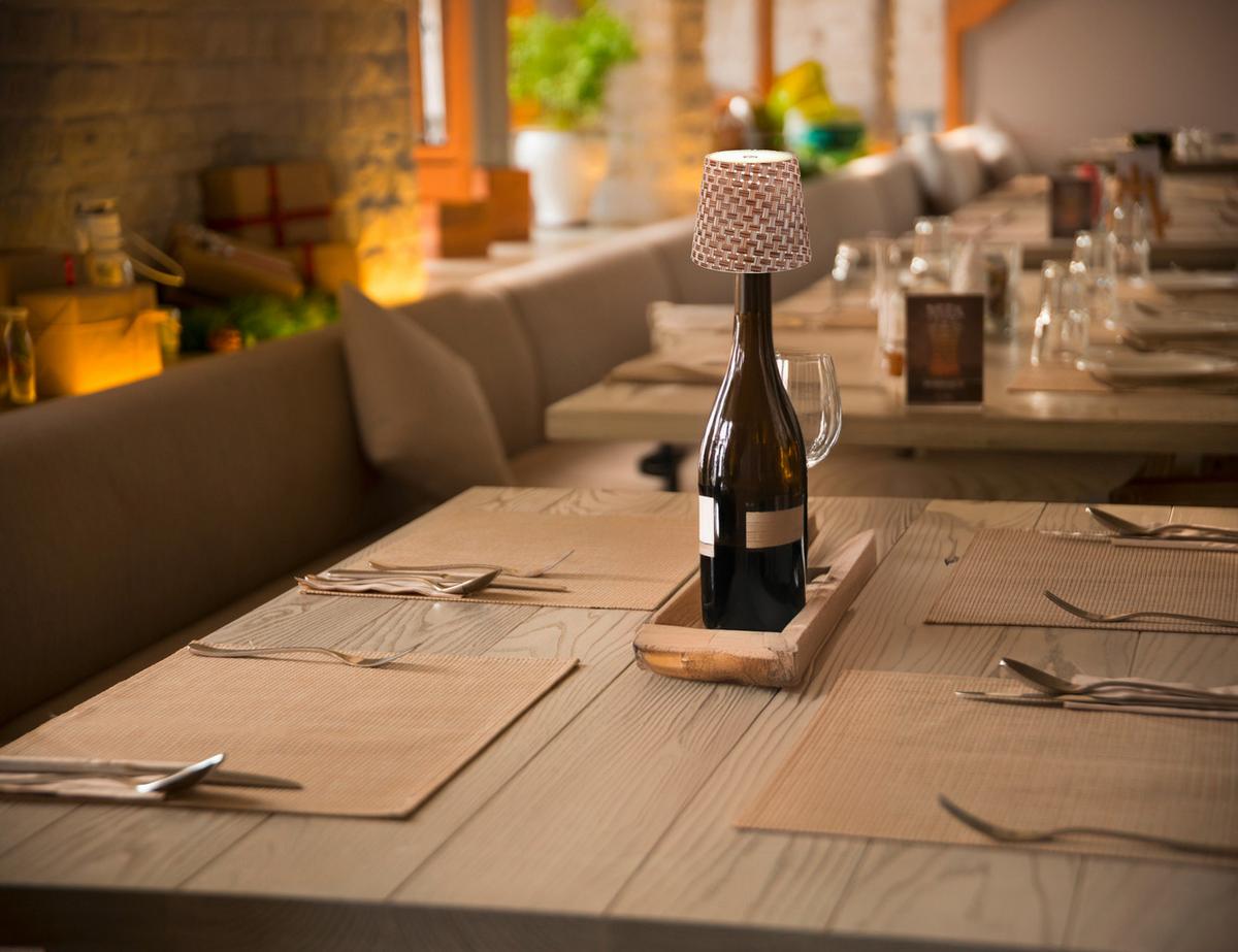 Stolna Punjiva Svjetiljka Rids - bijela/siva, Natur, drvo/plastika (11/33cm) - Globo