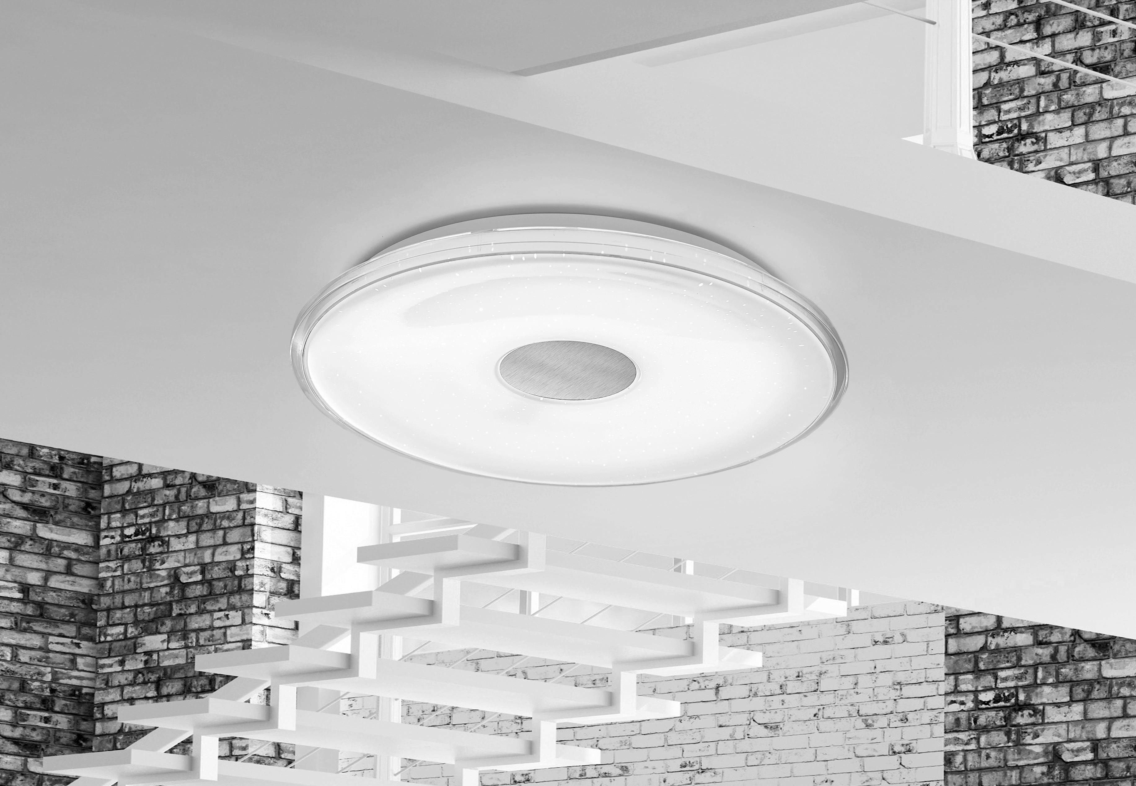 LED-Deckenleuchte Shogun Weiß max. 30 Watt - Weiß, Design, Kunststoff (42,5/6cm)