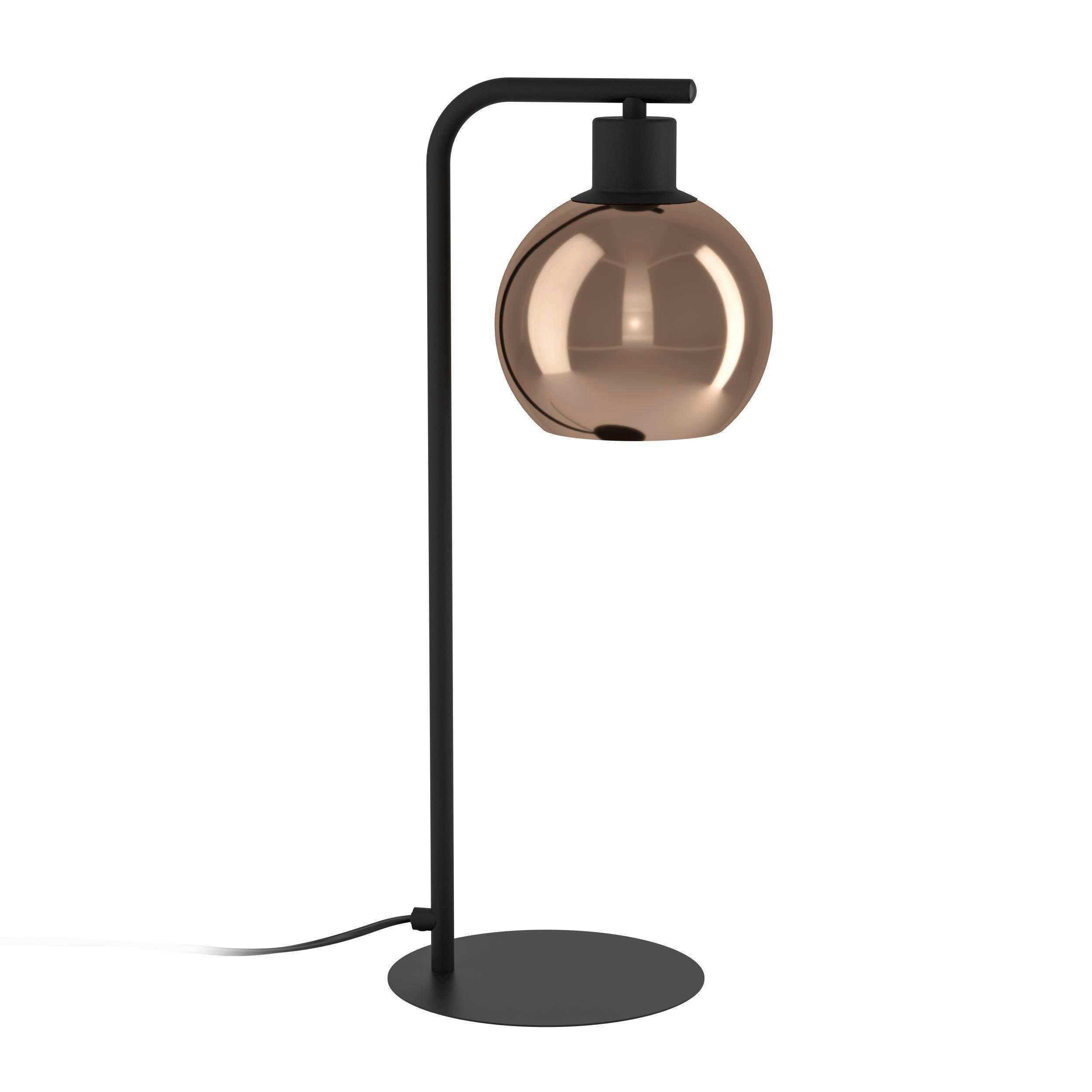Tischleuchte 390389 Cordoba - Schwarz/Bronzefarben, Design, Glas/Metall (21,5/15,0/50,5cm) - Eglo