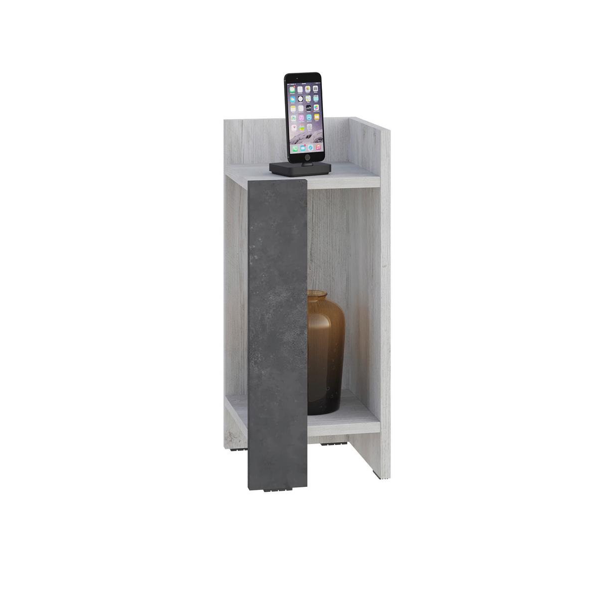 NACHTTISCH ELOS NIGHTSTAND RIGHT MODULE - Grauweiss/Grau, Design, Holzwerkstoff (27/60/25cm) - Livetastic