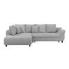 Kutna Garnitura Mendoza - srebrne boje/crna, Design, tekstil/drvo (197/309cm) - Modern Living
