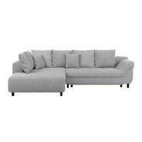 Kutna Garnitura Mendoza - srebrne boje/crna, Design, tekstil/drvo (197/309cm) - Modern Living
