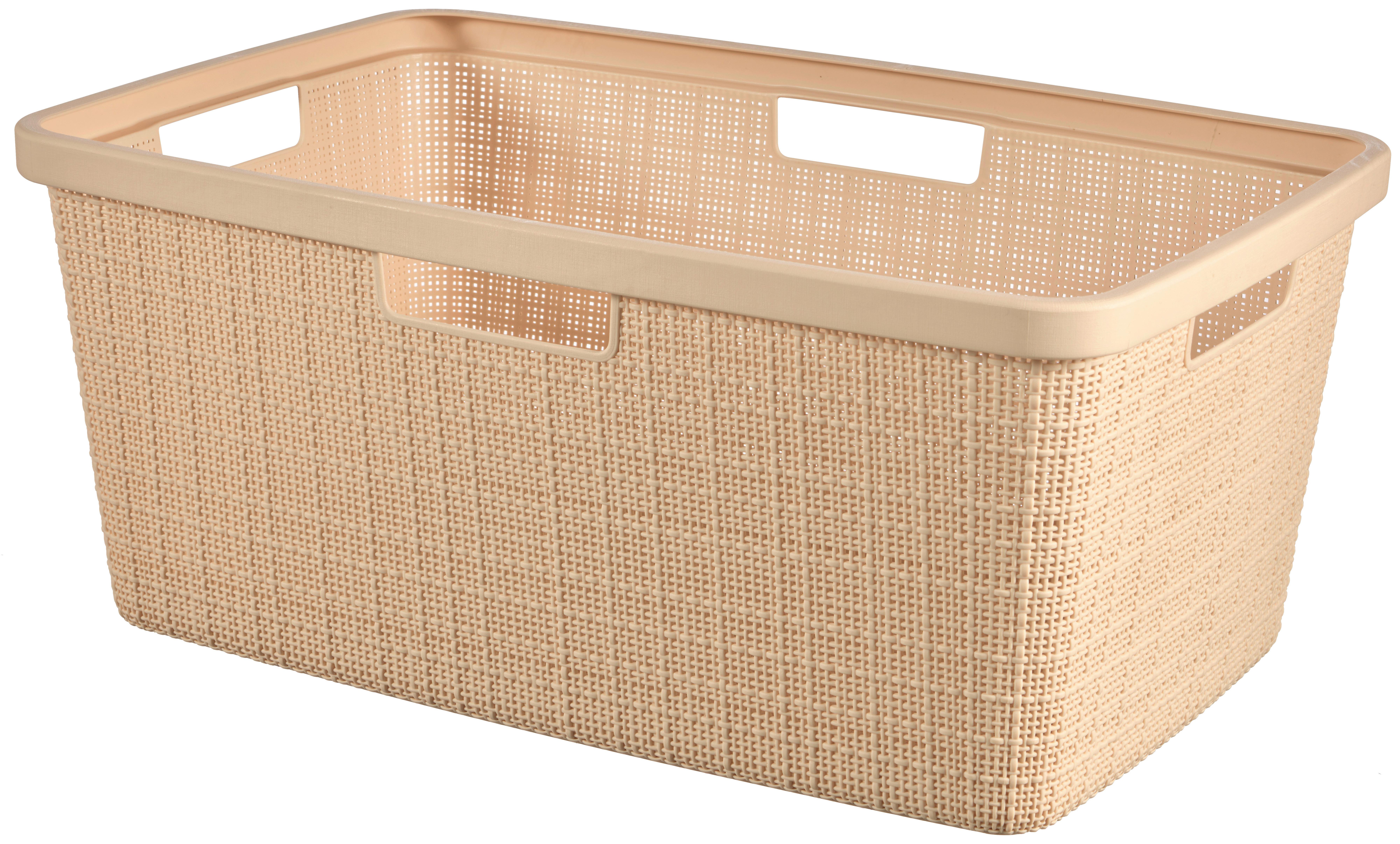 Szennyeskosár Jute - krém, műanyag (59,4/25/39,4cm) - Curver