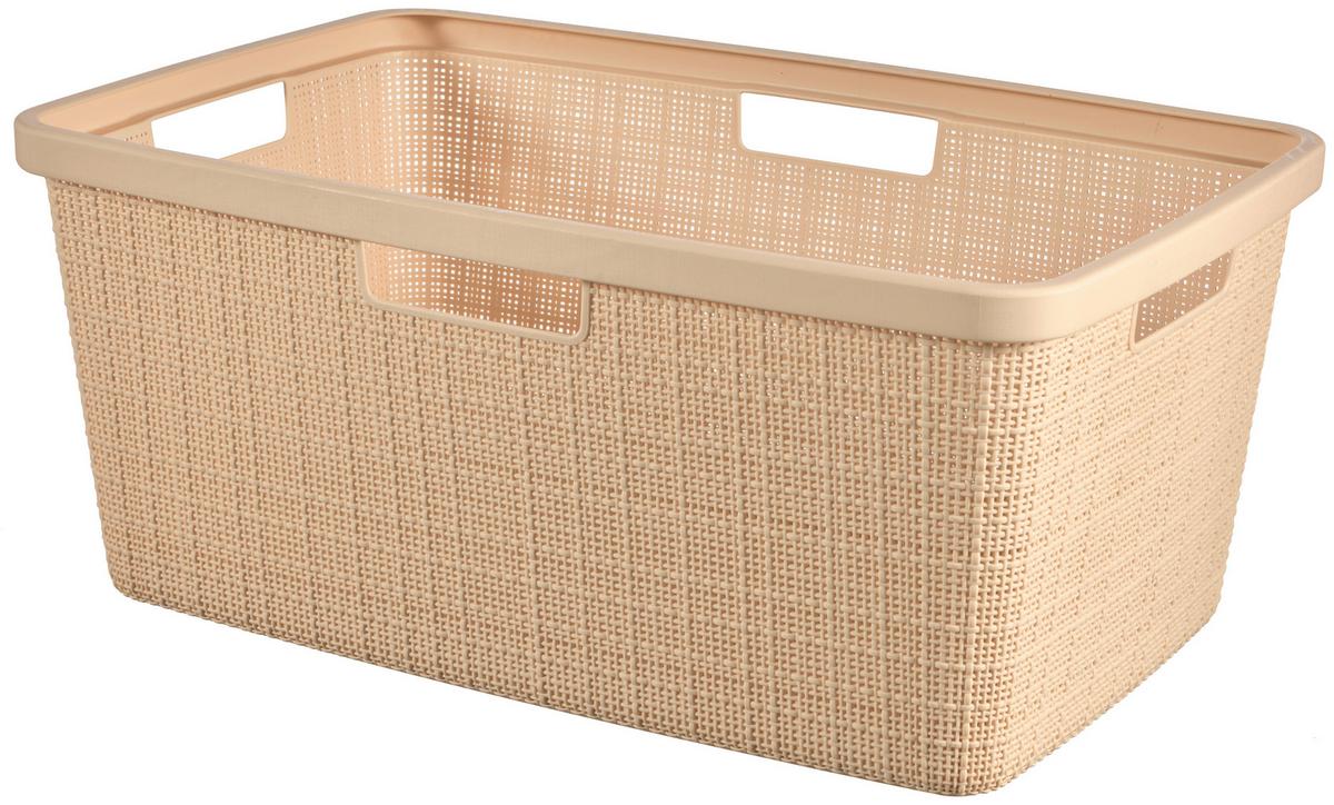 Szennyeskosár Jute - krémszínű, műanyag (59,4/25/39,4cm) - Curver