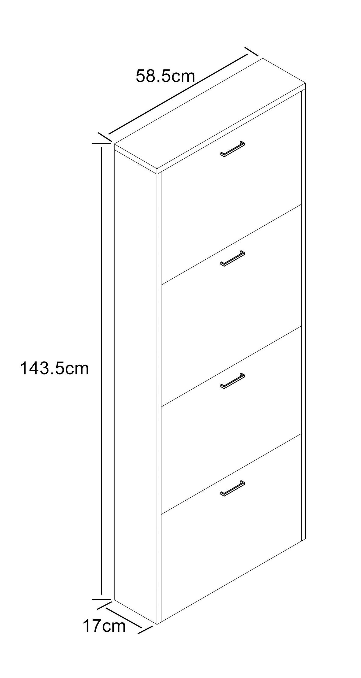 Omara Za Čevlje Sulos L, Antracit - srebrne barve/antracit, Design, umetna masa/leseni material (59/144/17cm) - MID.YOU