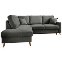 Wohnlandschaft Valentina Anthrazit Struktur - Anthrazit/Naturfarben, KONVENTIONELL, Holz/Textil (200/230cm) - P & B