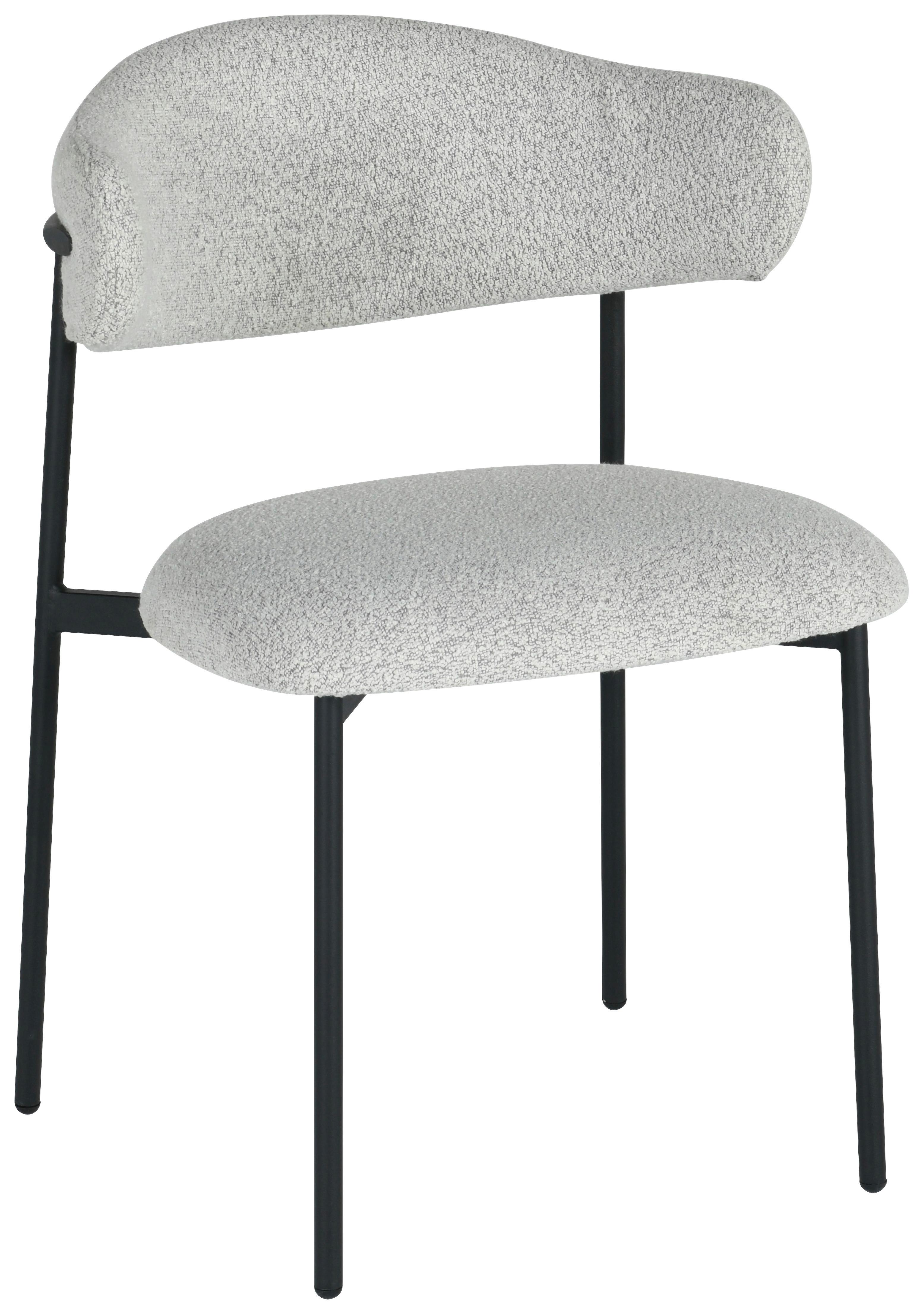 KRZESŁO MIJOU - czarny/szary, Design, metal/tkanina (55/78/58cm) - Boxxx