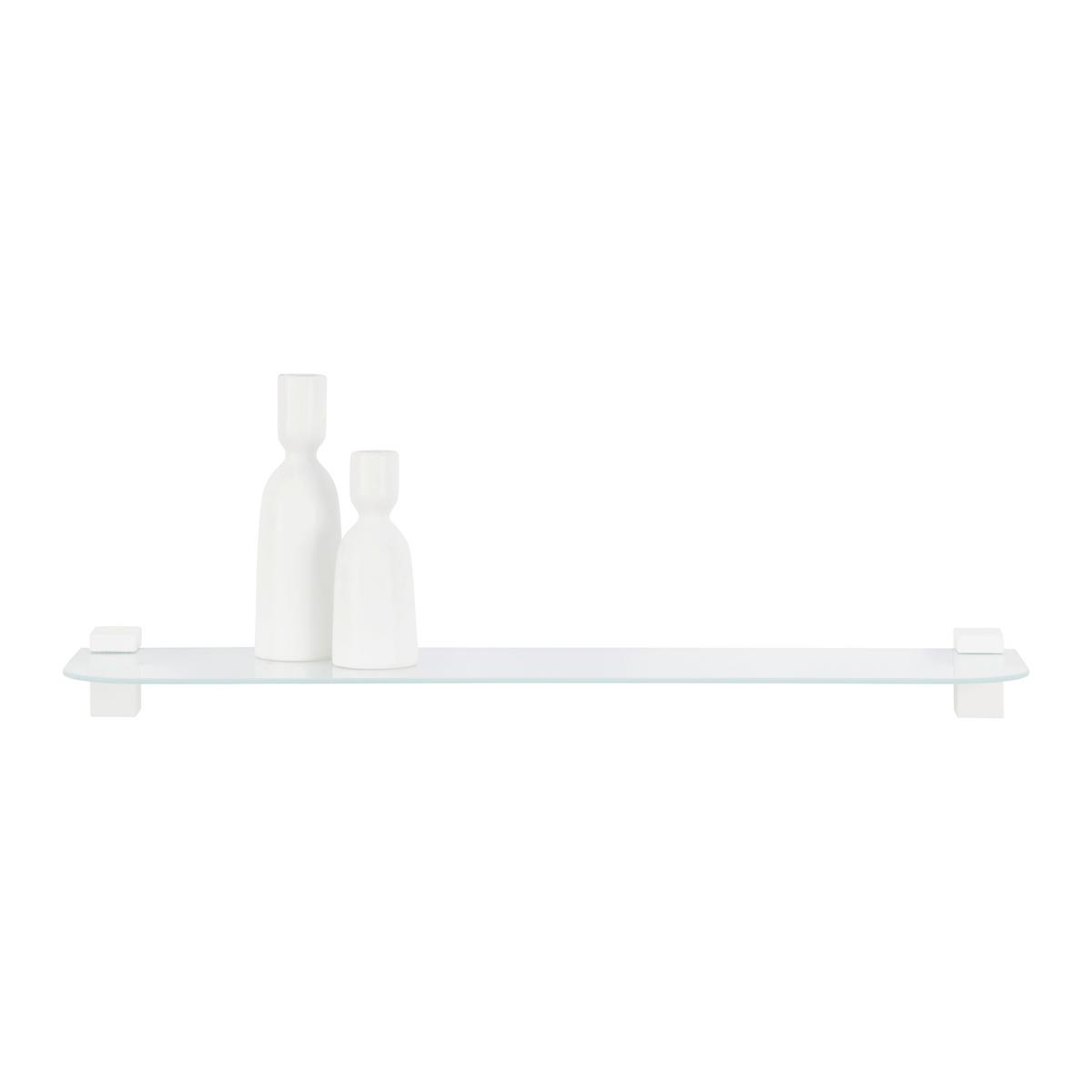 Glasablage Gerundet in Weiss - Weiss, Glas (60/0,4/15cm) - Mömax