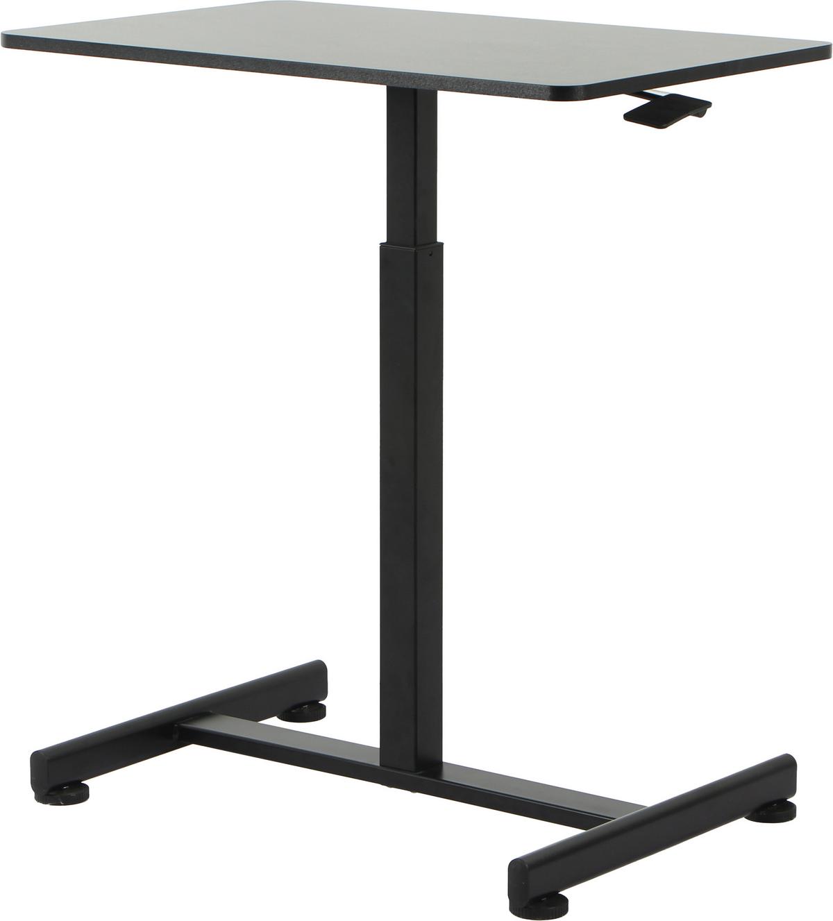 Schreibtisch Danny Schwarz - Schwarz, MODERN, Holzwerkstoff/Metall (75/48/75-110cm) - Mömax