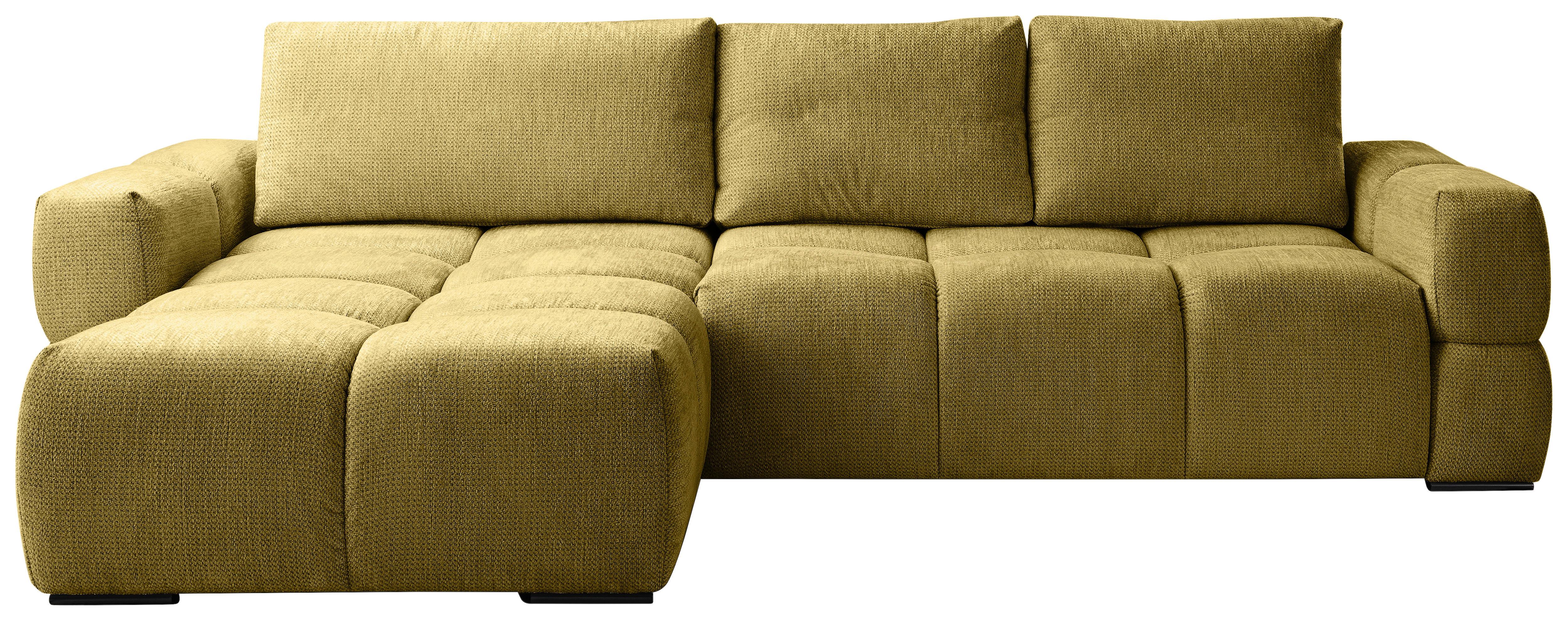 Kutna Garnitura Genova - maslinasto zelena/crna, Basics, tekstil/metal (299/74-90/173cm) - Modern Living