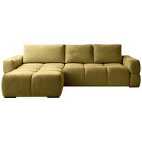 Kutna Garnitura Genova - maslinasto zelena/crna, Basics, tekstil/metal (299/74-90/173cm) - Modern Living