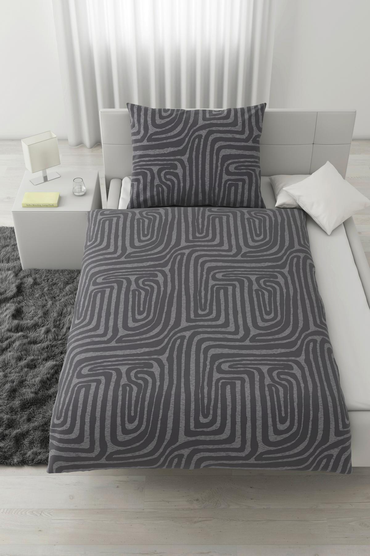 BETTWÄSCHESET LIAM - Grau, Modern, Textil (160/210cm) - Modern Living