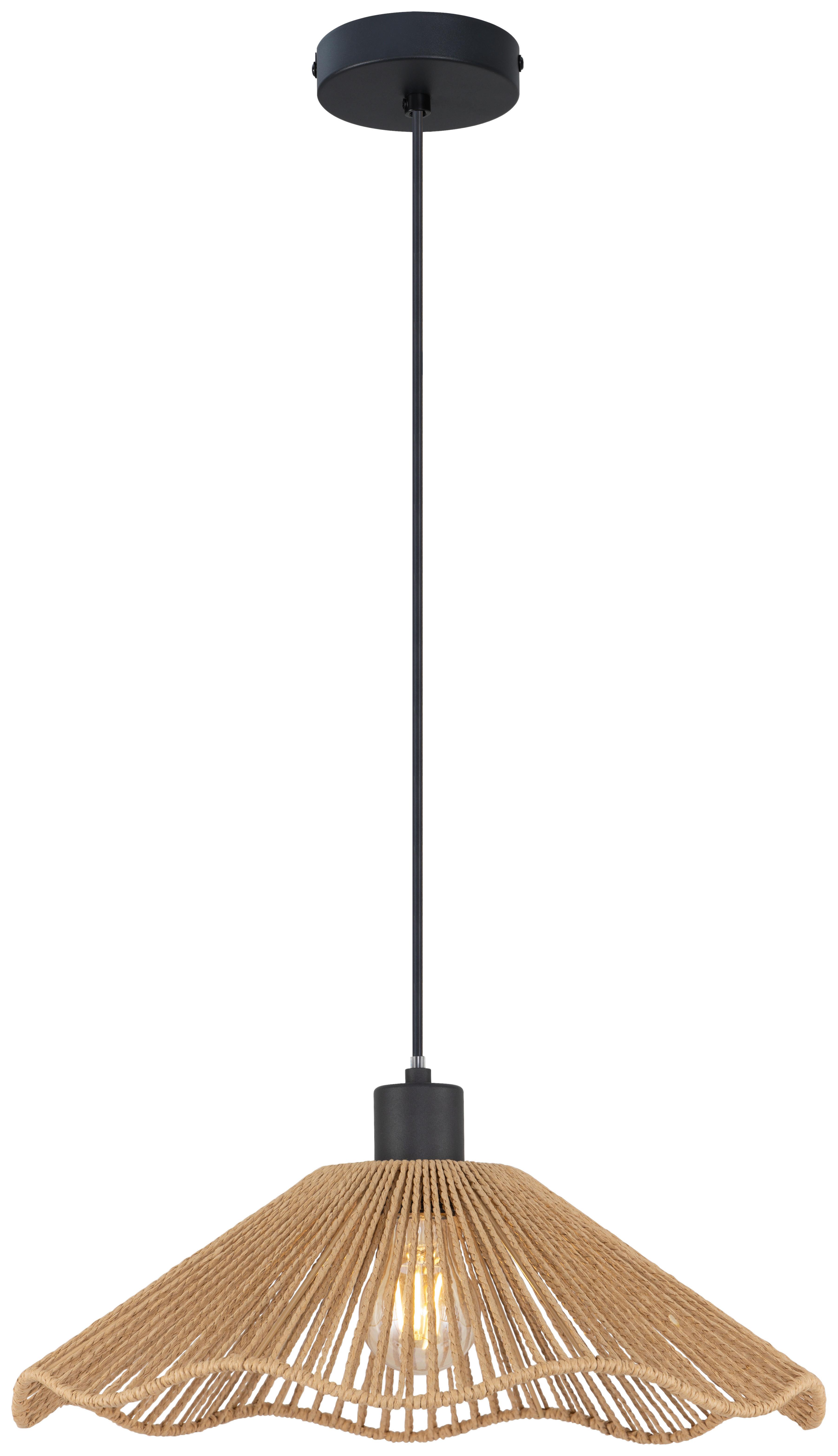 LAMPA WISZĄCA DOROTHEE - kolor naturalny/czarny, Design, metal/papier (40/120cm) - Collet's Monde