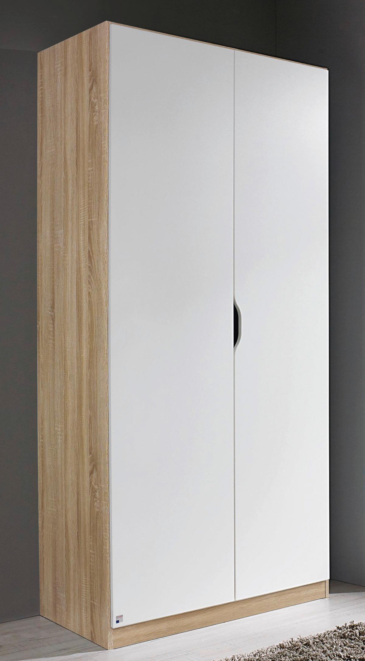 DULAP USI ROTATIVE FREISING - stejar Sonoma/alb, Modern, material pe bază de lemn (91/197/54cm) - Modern Living