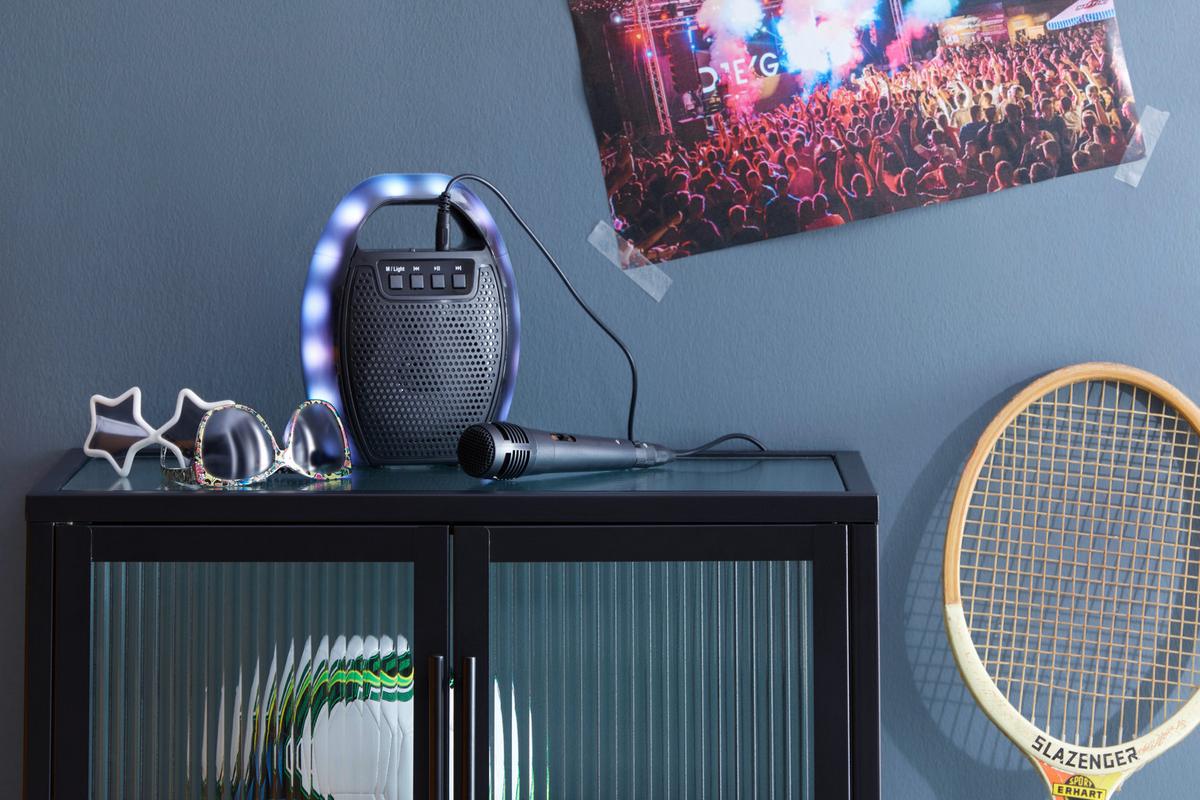 Rádió Levin - fekete/többszínű, Modern, műanyag (16,5/9,5/21cm) - Premium Living