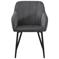 Scaun cu brate JENKE - antracit/negru, Konventionell, metal/textil (56/82/62cm) - Based