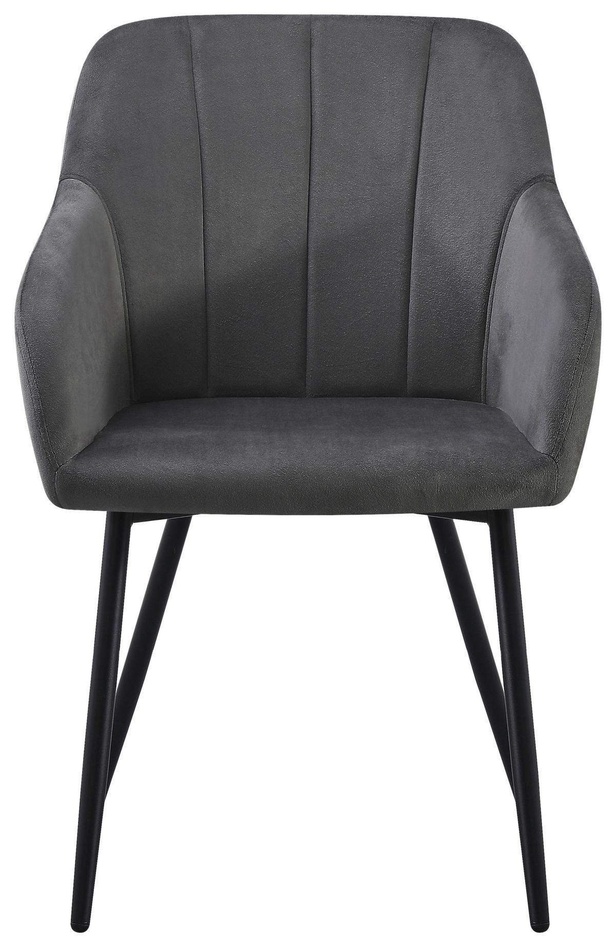 Scaun cu brate JENKE - antracit/negru, Konventionell, metal/textil (56/82/62cm) - Based