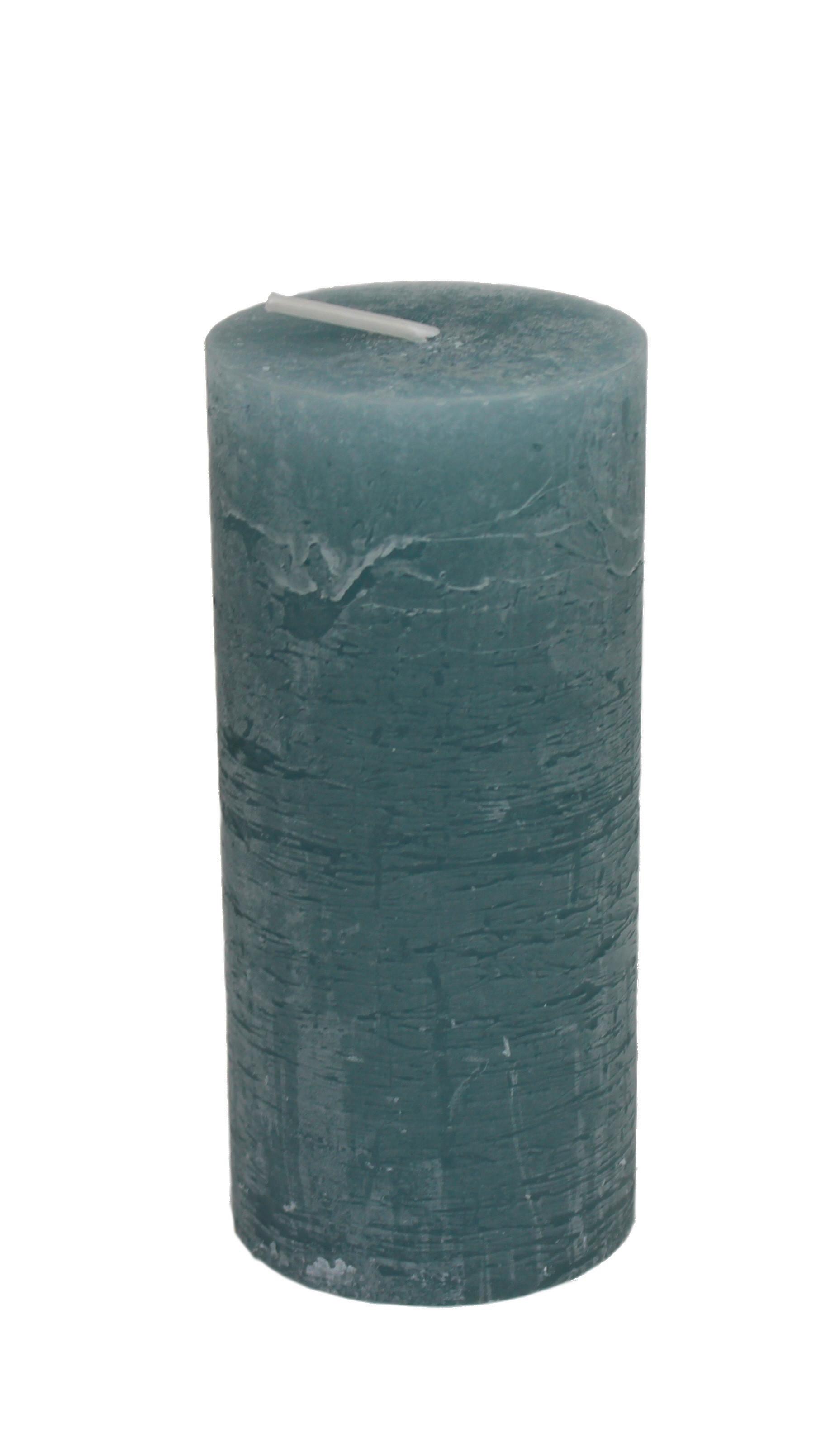 Stumpenkerze Lia Pastelblau - Pastellblau, MODERN (6,8/15cm) - Premium Living