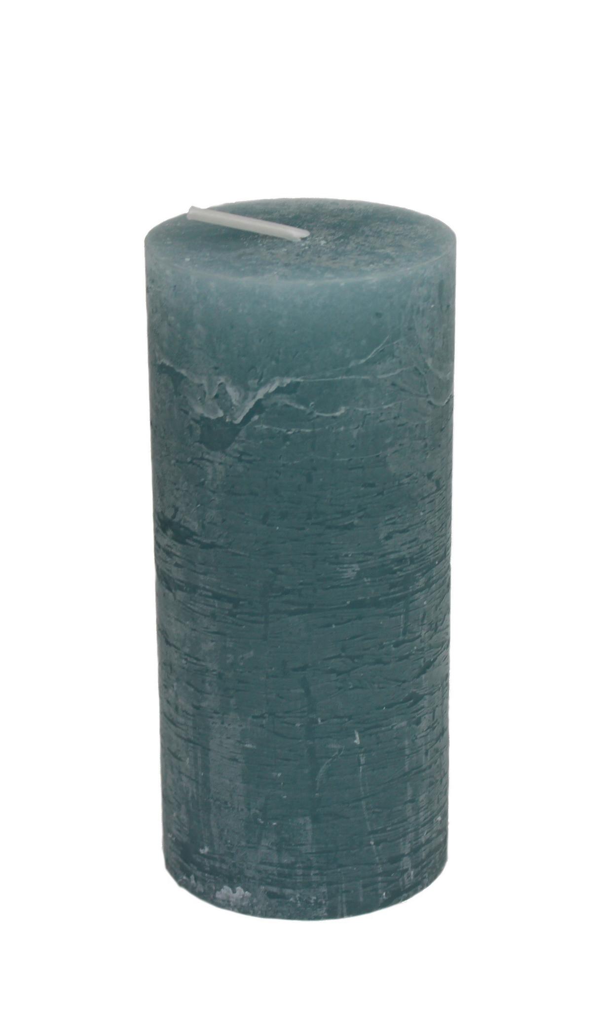 Stumpenkerze Lia Pastelblau - Pastellblau, Modern (6,8/15cm) - Premium Living