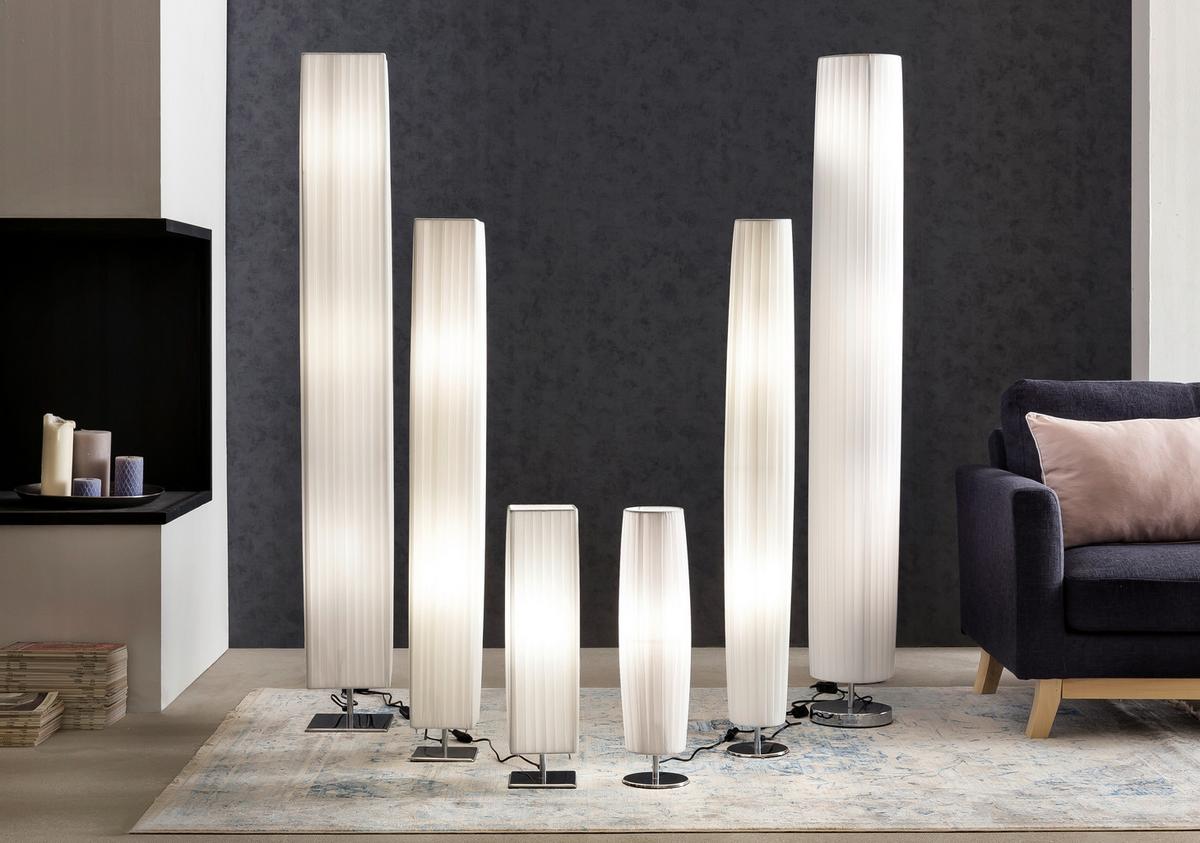 Stoječa Svetilka Joda S - srebrne barve/bela, Design, kovina/umetna masa (15/120/15cm) - P & B