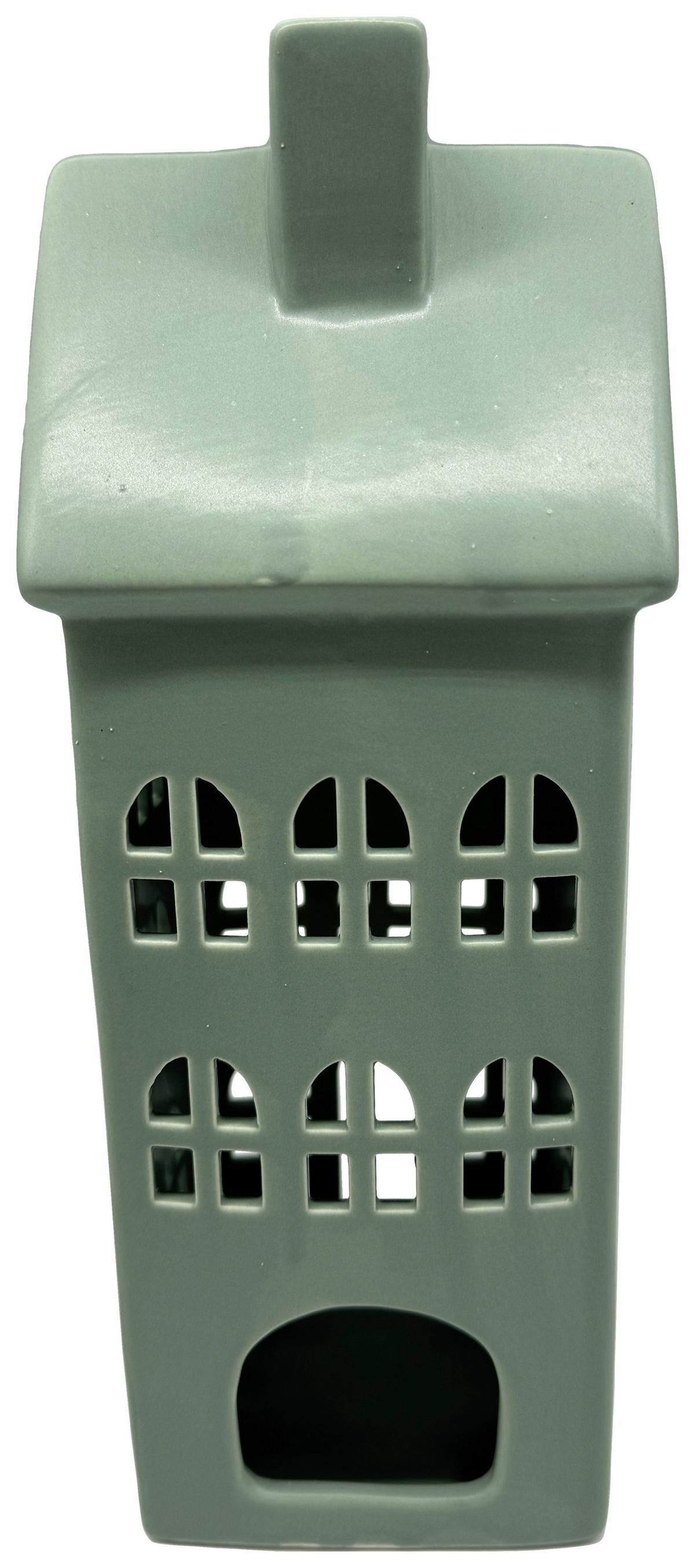 Dekohaus Marie Grün - Grün, KONVENTIONELL, Keramik (11,5/30,3/11,5cm) - Mömax