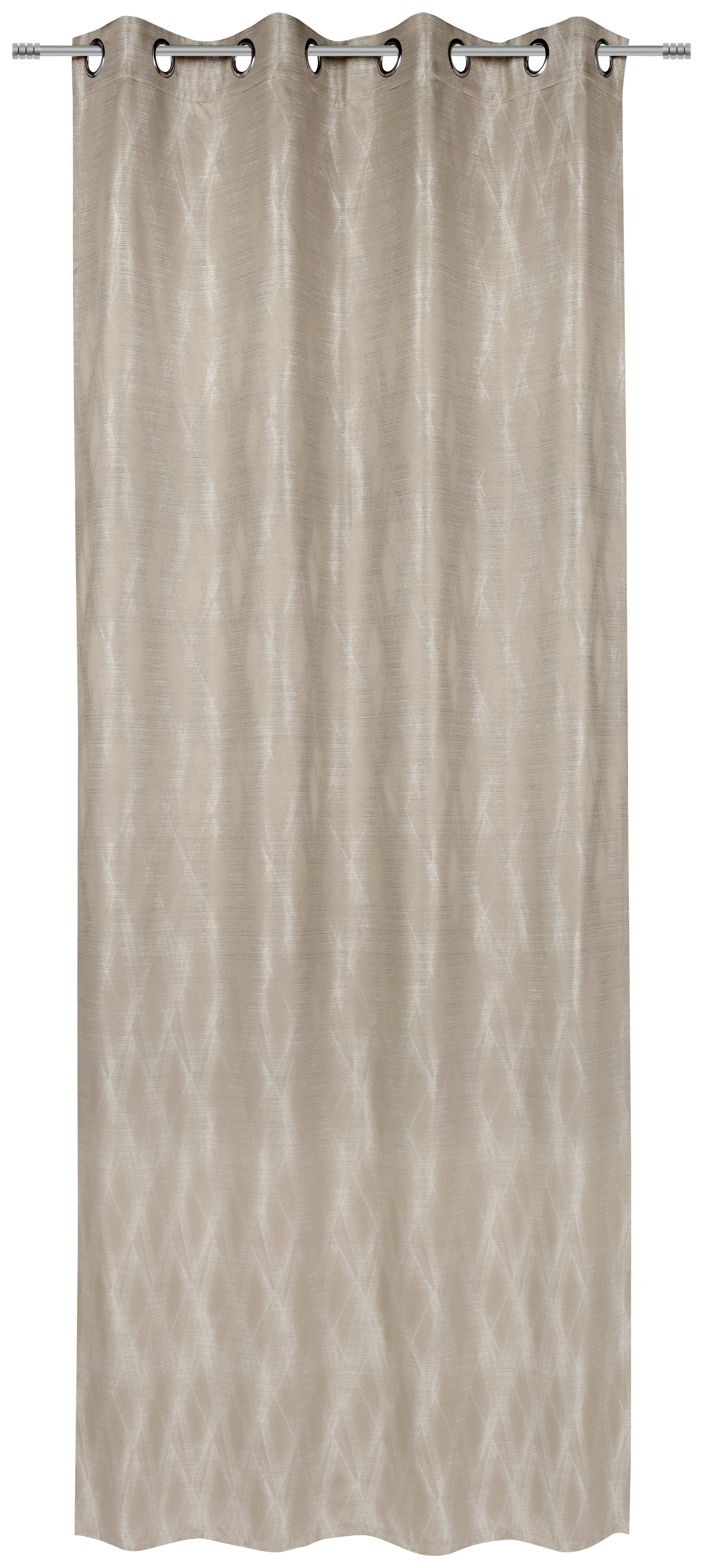 ZASŁONA NA PRZELOTKACH NARVIK - kolor piaskowy, Design, tkanina (135/250cm) - Ambiente