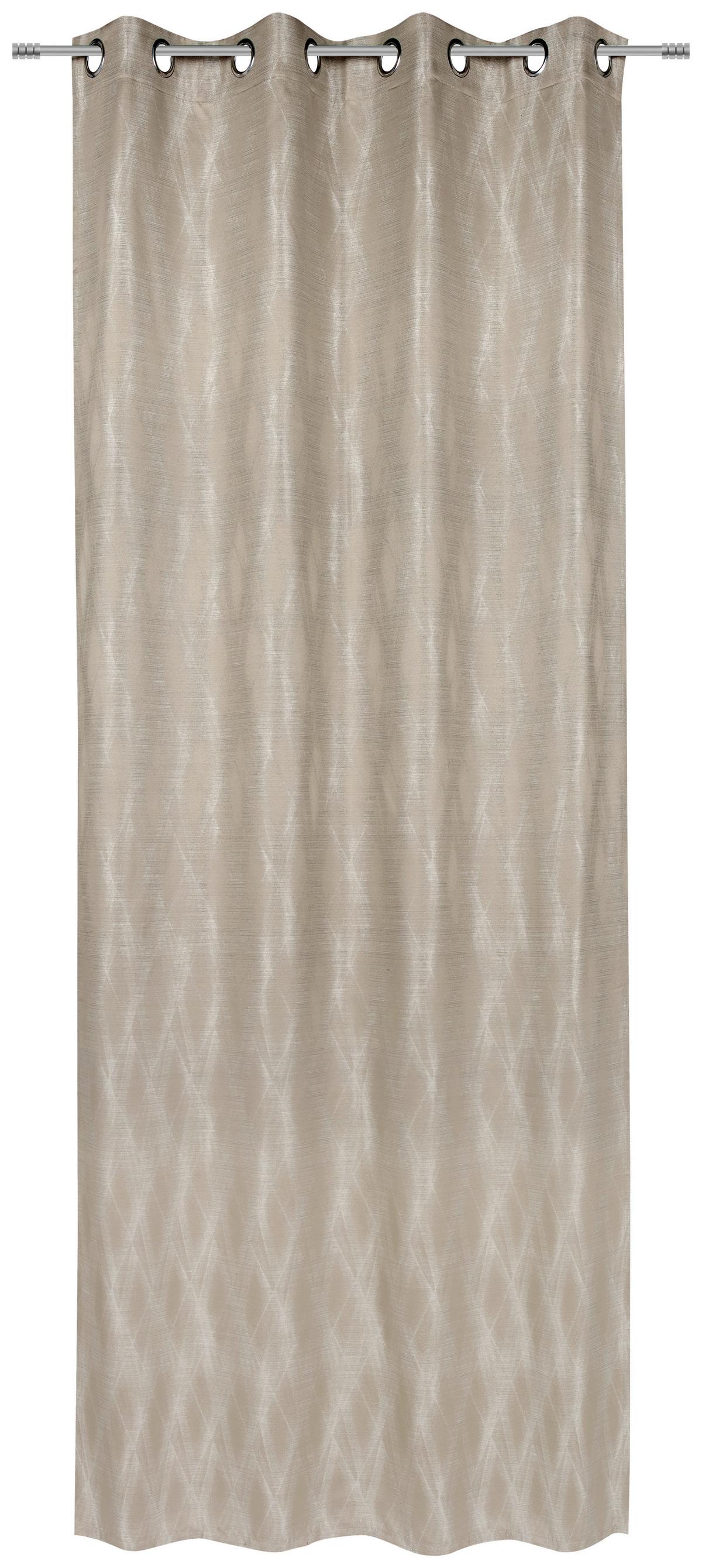 ZASŁONA NA PRZELOTKACH NARVIK - kolor piaskowy, Design, tkanina (135/250cm) - Ambiente