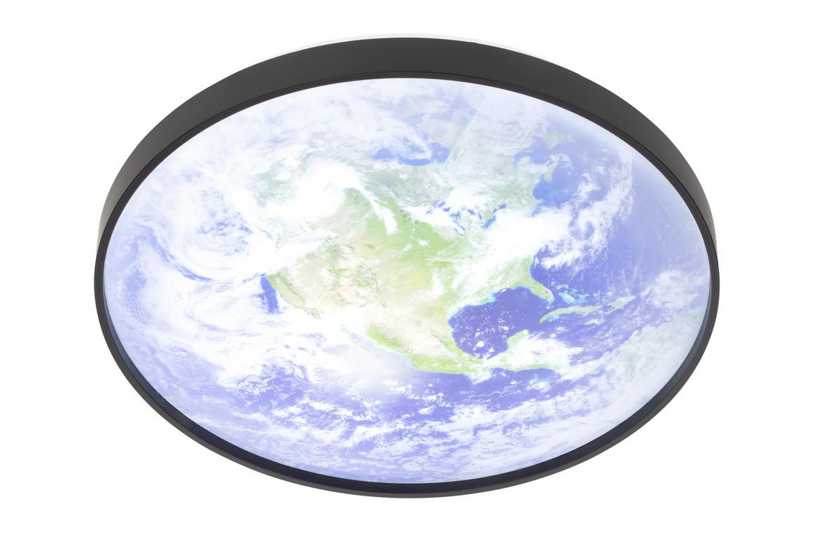 LAMPA SUFITOWA LED EARTH *SBN* - opal, Trend, tworzywo sztuczne/metal (49/10cm) - Novel