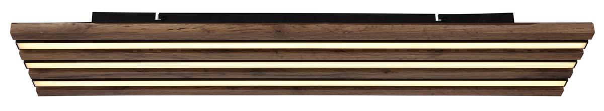 LED Mennyezeti Lámpa 67347d4 Hayden - sötétbarna/fekete, Natur, műanyag/faalapú anyag (80/20/5cm) - Globo