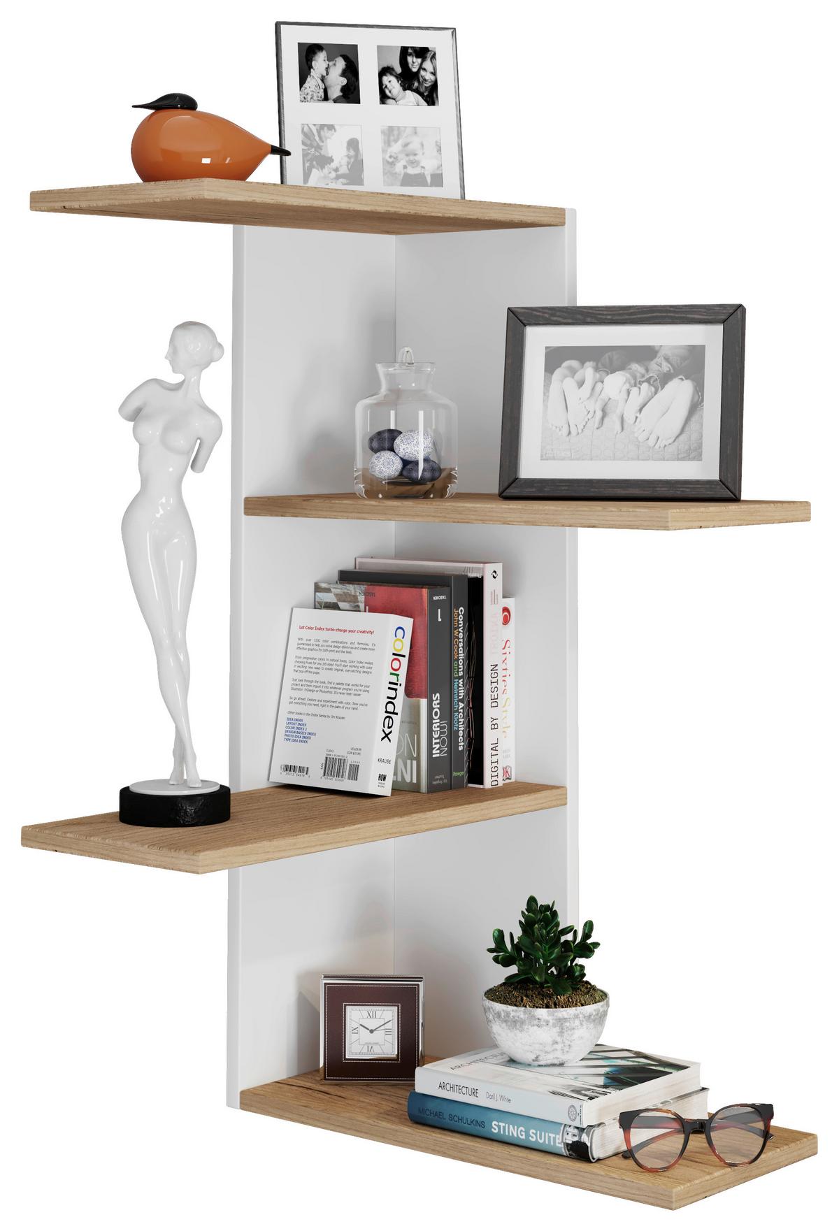 ECKREGAL BALOS - Honigeiche/Weiss, Lifestyle, Holzwerkstoff (45/77/45cm) - MID.YOU