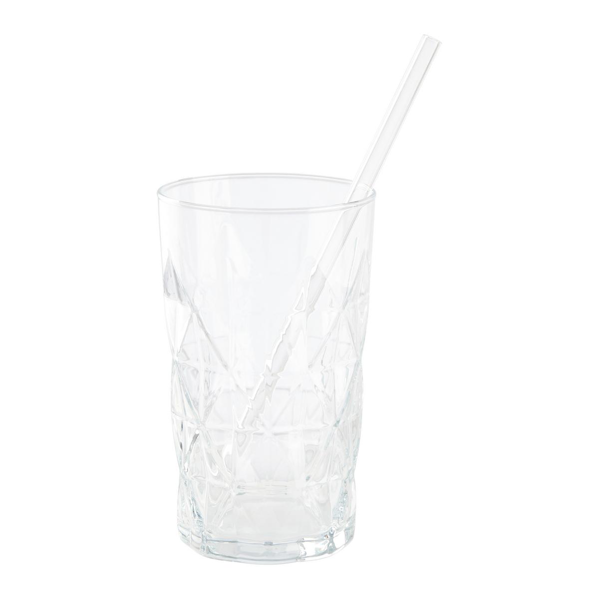 Trinkhalm Jessy in Klar aus Glas, 7er Set - Klar/Transparent, Glas (20cm) - Premium Living