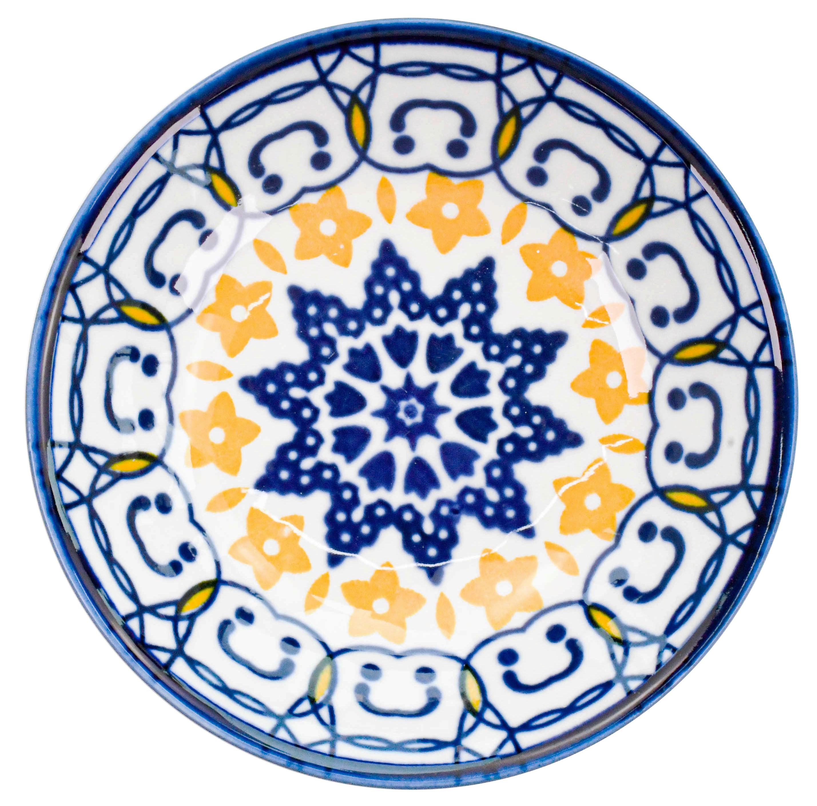 Dipschale Maja in Blau/Gelb - Blau/Gelb, Lifestyle, Keramik (9/2cm) - Mömax