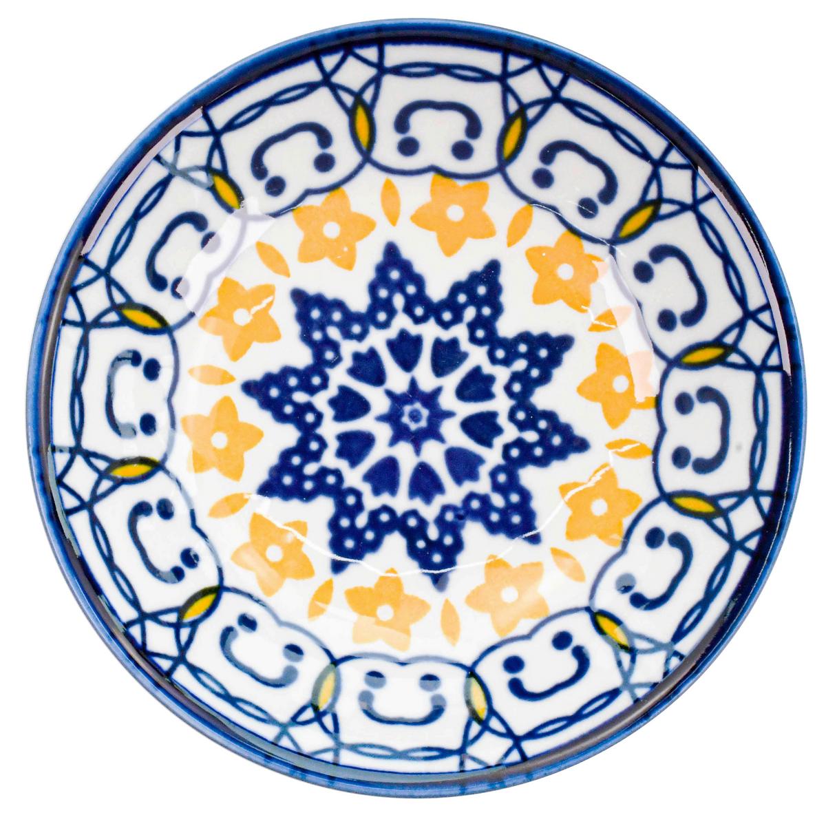 Dipschale Maja in Blau/Gelb - Blau/Gelb, LIFESTYLE, Keramik (9/2cm) - Mömax