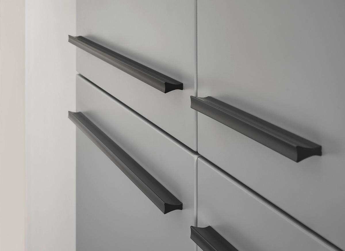 Eckküche Denver ca.280x175 cm Grau - Eichefarben/Schwarz, Design, Holzwerkstoff/Kunststoff (280/175cm) - P & B