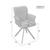 STOL MED ARMSTÖD TESS - brun/svart, Modern, metall/trä (65/87/64cm) - Bessagi Home