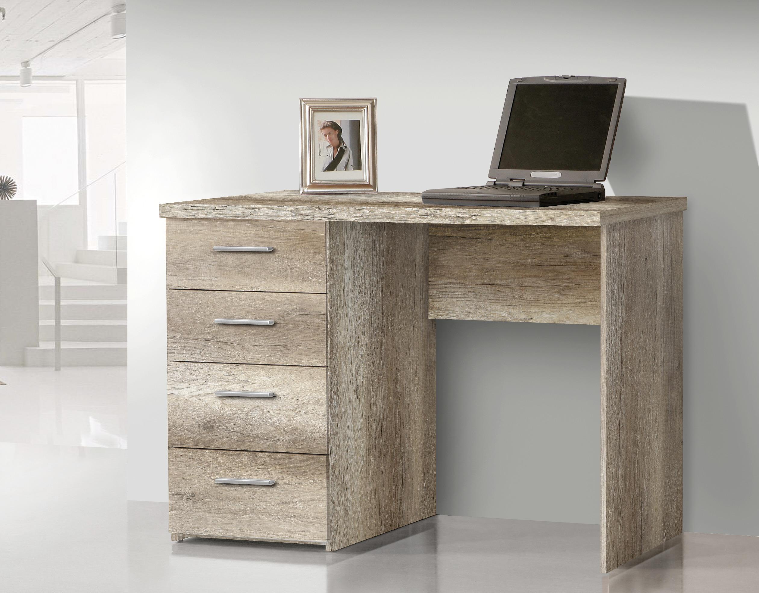 Masă de birou NET 106 - culoare lemn stejar, Modern, lemn (110/76,5/60cm)