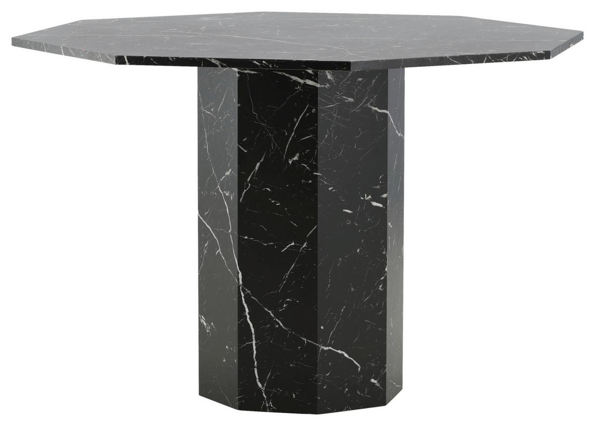 ESSTISCH MARBS - Schwarz, Design, Holzwerkstoff (110/110/75cm) - Livetastic