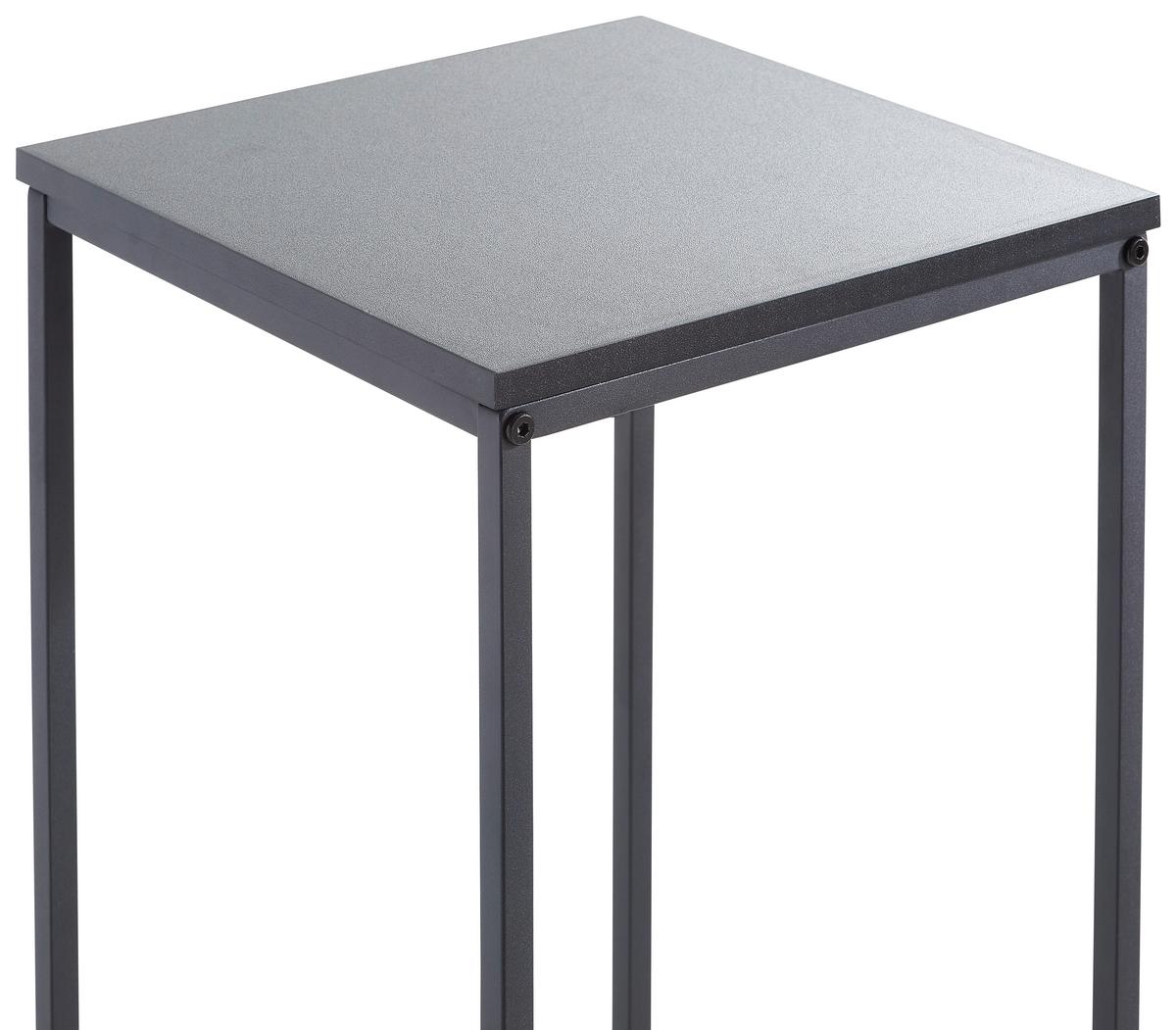 ZESTAW STOLIKÓW BOCZNYCH RESI - czarny, Modern, materiał drewnopochodny/metal (30/90/30cm) - MID.YOU