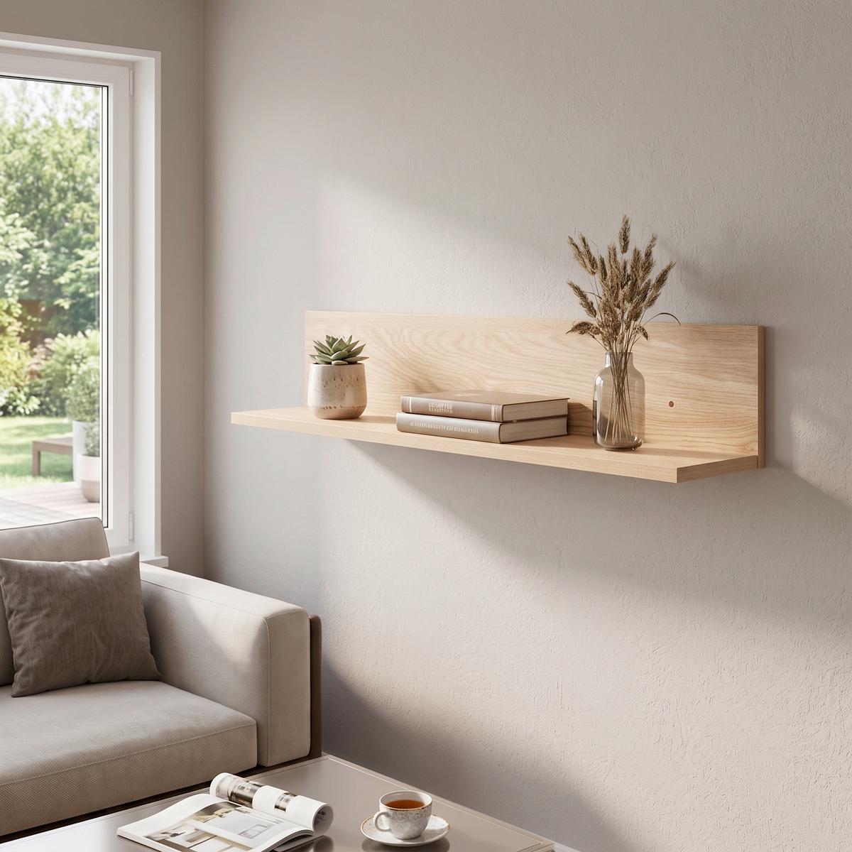 Wandboard Solea Eiche - Eichefarben, MODERN, Holzwerkstoff (80/15,7/17,3cm) - MID.YOU