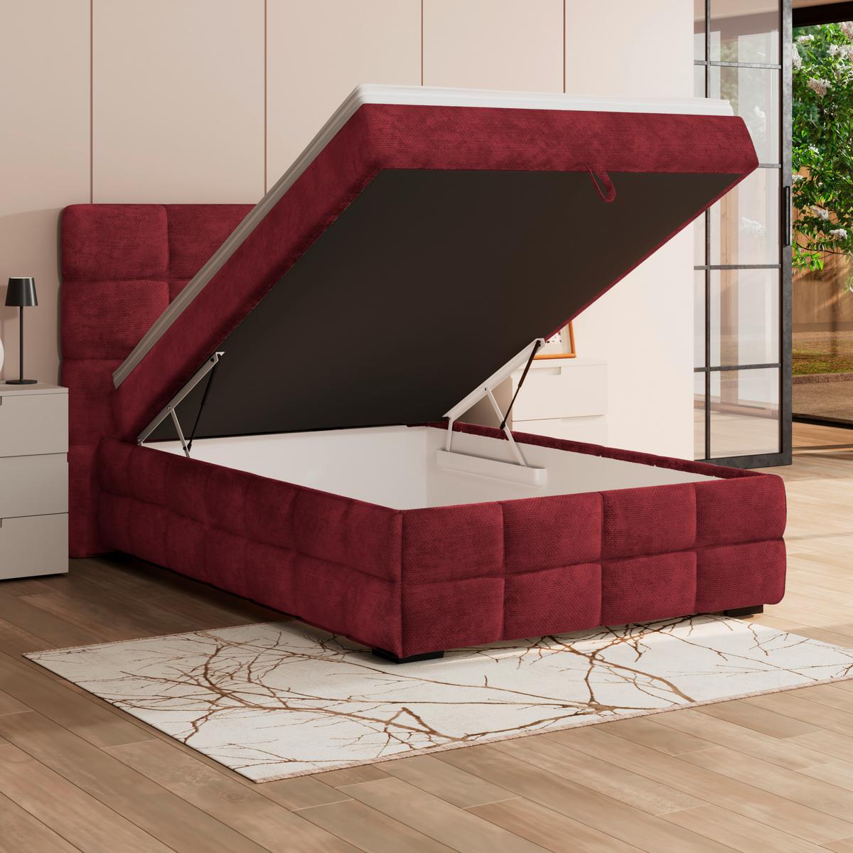 PAT BOX VEGA - alb/verde, Trend, lemn/textil (120/200cm) - Modern Living