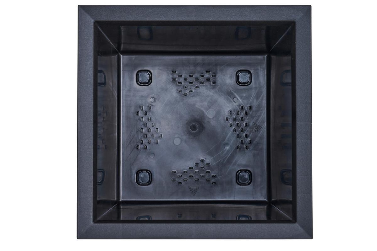 Blumenkasten Schwarz - Schwarz, Basics, Kunststoff (40/40/40cm) - Siena Garden